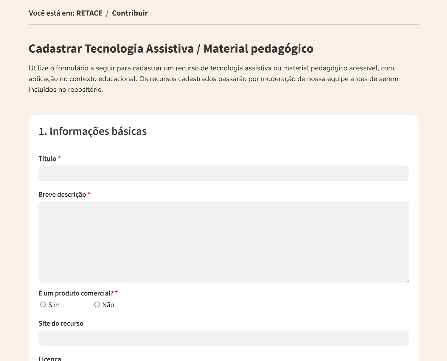 imagem mostrando o menu com o mapa do site