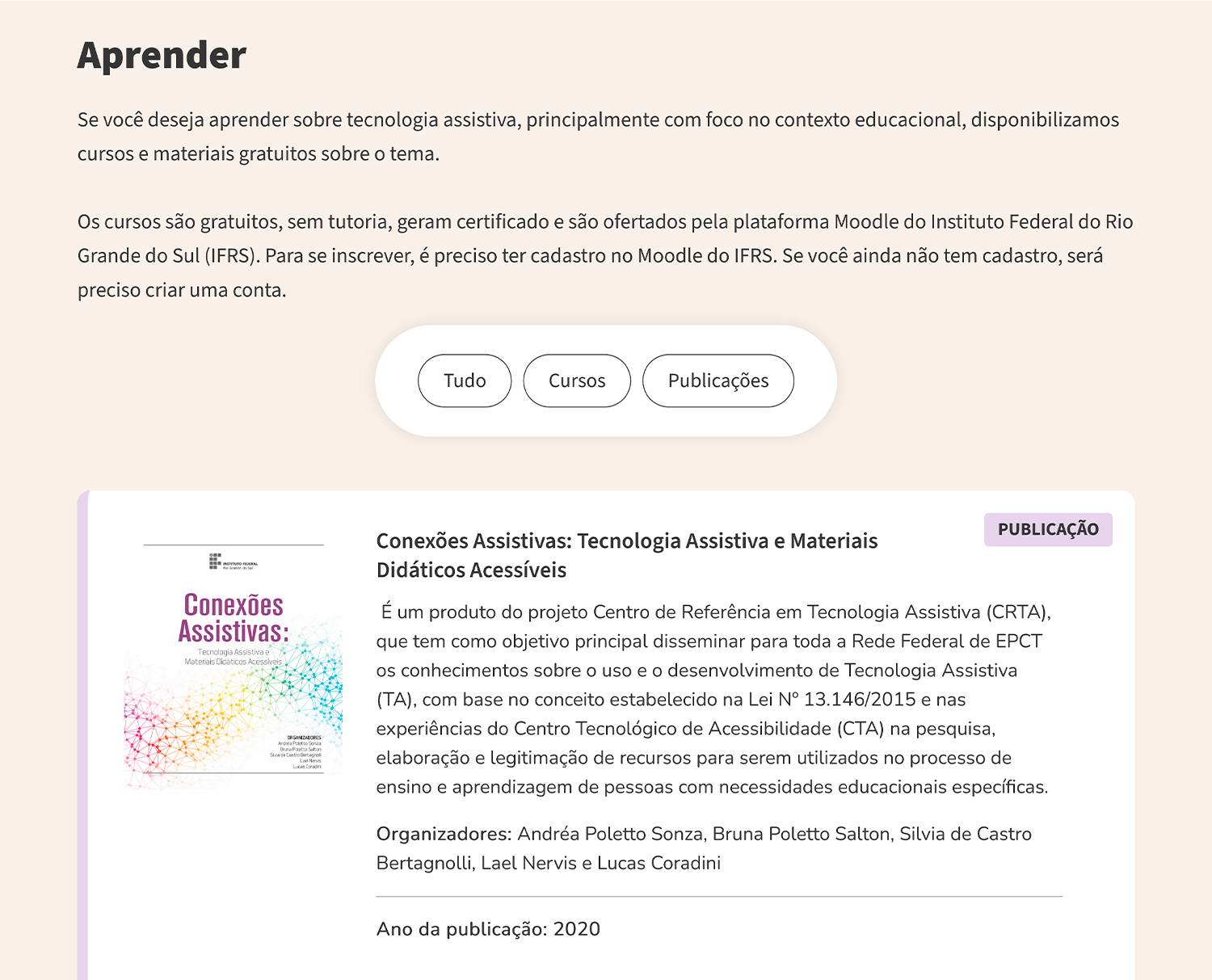 imagem mostrando o menu com o mapa do site