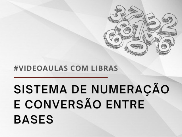 Imagem abstrata com números espalhados e fundo geométrico cinza